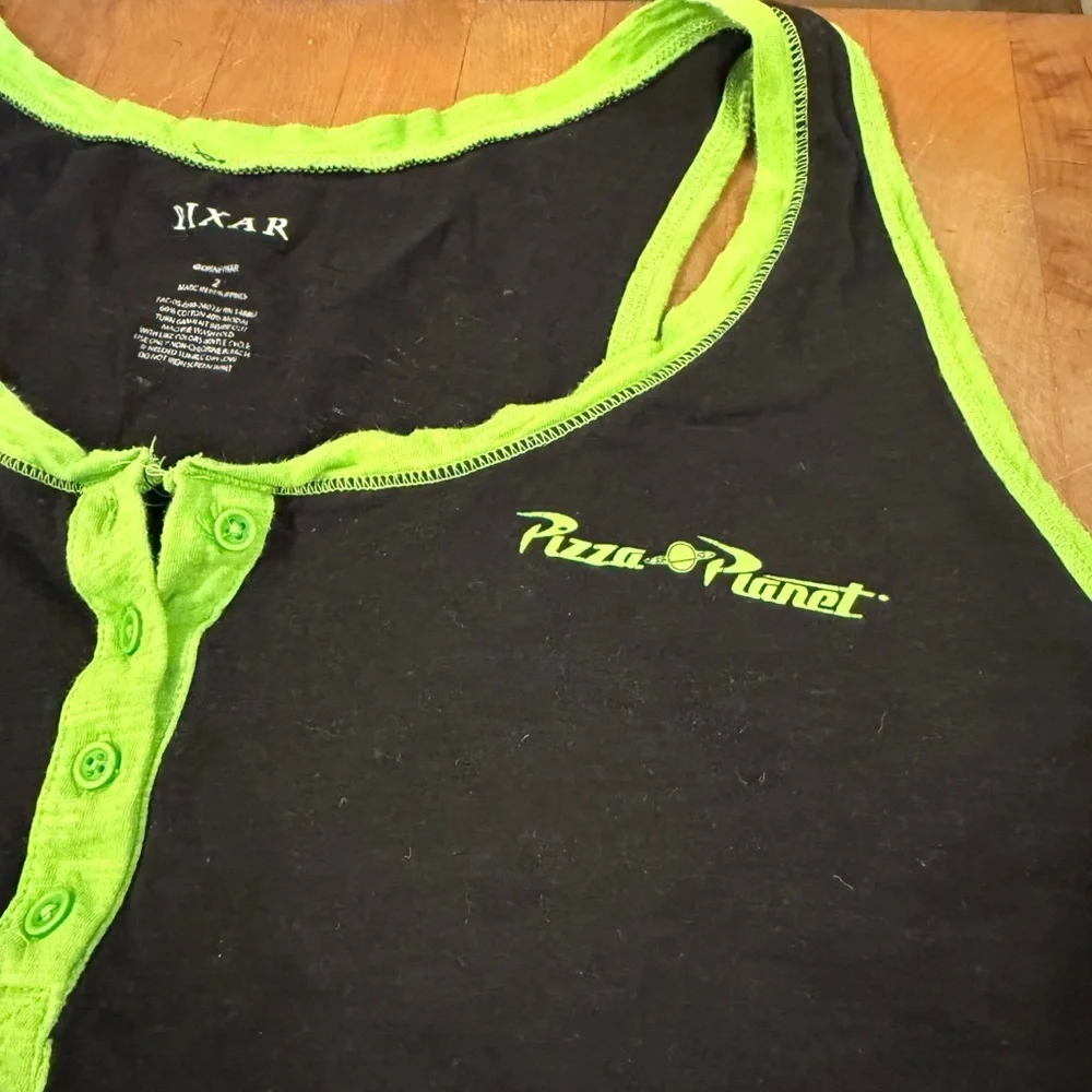 Disney Pixar Toy Story Black and Green Alien Pajama Set Shorts &Tank Top Sz 2X - Picture 11 of 16